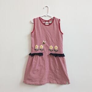 Lilly + Sid Girls 6 Dress Red Stripe Daisy Bee Sleeveless Boutique Cute
